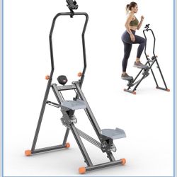 Stair Steppers with Resistance at Home Gym, Folding Vertical Climber Cardio Exercise Machine, Stair Climber for Full Body Workout with LED Display