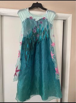 Elsa Frozen Fever Girls Costume Dress Disney Store Size 7-8