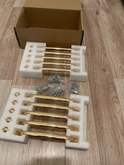 Gold Cabinet Drawer Pulls with Knobs Set