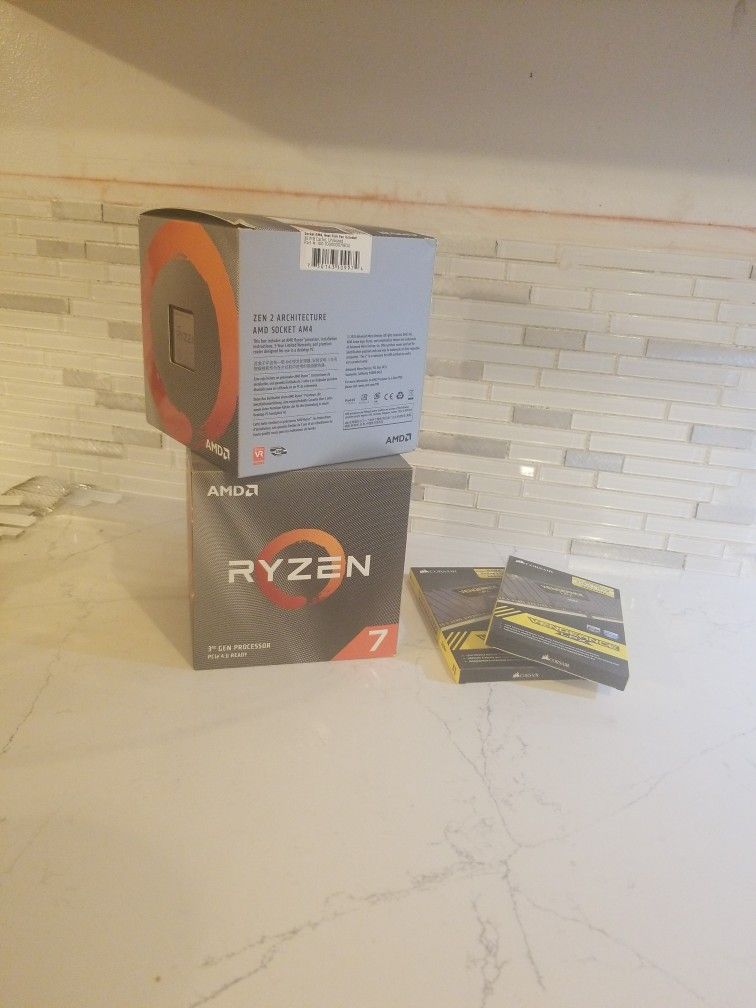 New And Unopened 2 - AMD Ryzens And 2 - Vengeance DDR4 X 8 GIG