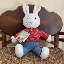 Vintage PBS 1997 Marc Brown Arthur BUSTER Bunny Plush Stuffed Animal 19” Eden  w/ Tag  • Eden