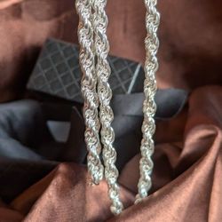 ✨Sterling Silver 925 Twisted Rope 40.75 g.|5mm|24"✨
