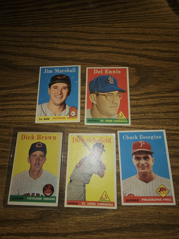 5 - 1958 Topps Baseball Cards