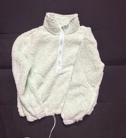 Mint green fuzzy sweater for women size L