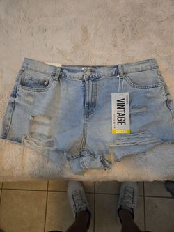 Refuge Denim Chelsea High Rise Vintage Denim Shorts