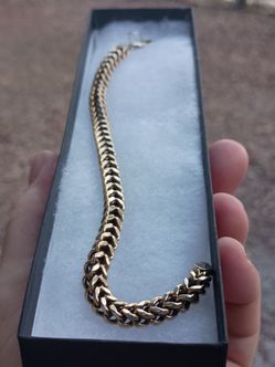 10K Real Gold Franco Link Bracelet.