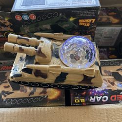 Musical Tank Toy with Bump and Go Action, 3D Lights, Music