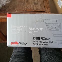 Polk Audio 8" New