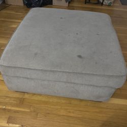 Large Ottoman With Wood Table Top