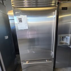 36" SUB ZERO BUILT IN BOTTOM FREEZER STAINLESS STEEL 