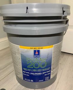 5 gallon flat white paint promar 200 brand