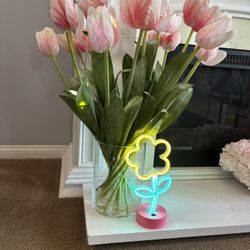 Tulip Flower Decoration And Light Up Flower
