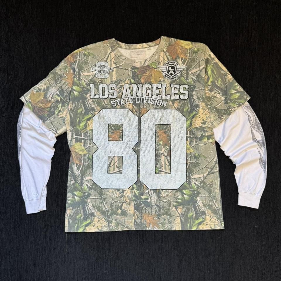 PACSUN CAMO LONG SLEEVE SHIRT SIZE LARGE