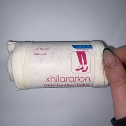 Xhilaration White Girls Footless Tights