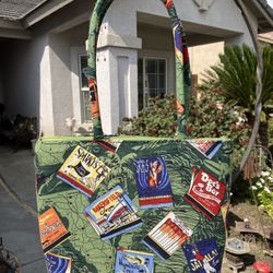 Sasha New York Matchbook Print Bakersfield CA Bowling Tote, Shoulder or Handbag