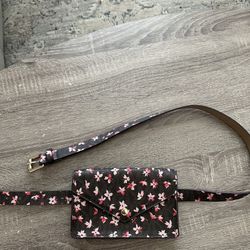Brown Micheal Kors Waist Bag With FlowersL/XL