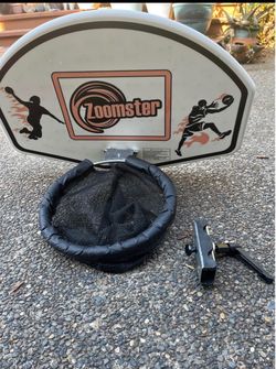 Trampoline basketball hoop