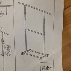 Black Hanging Clothing Rack – New & Never Used