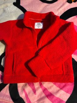 Athleta Girl Red Sherpa Zip-Up Jacket