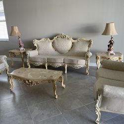 Classic Italian Sofas & Loveseat & Tables