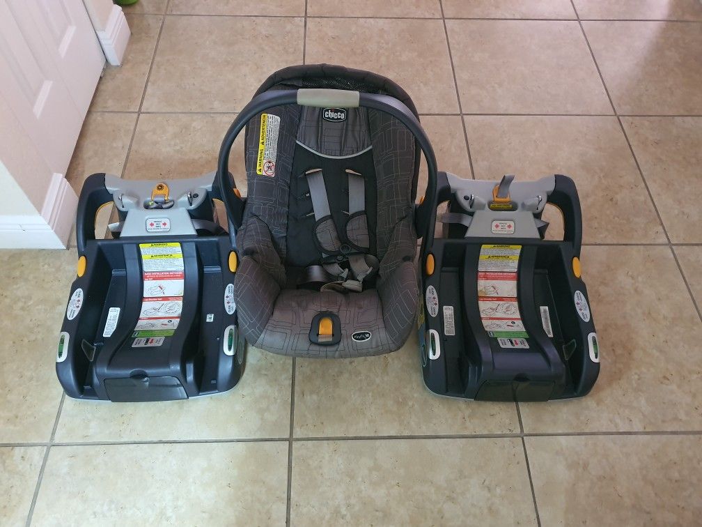 Chico Keyfit 30 infant Car Seat with two Car Bases