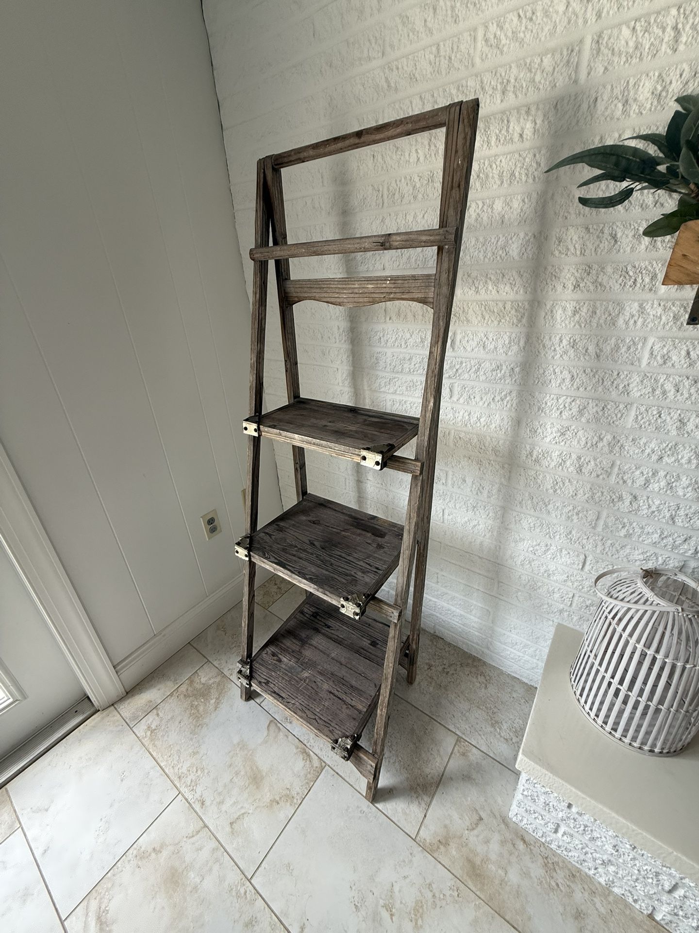 Rustic Ladder Shelf