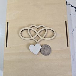 Wedding Wood Hearts That Guests Signa And Keepsake Box