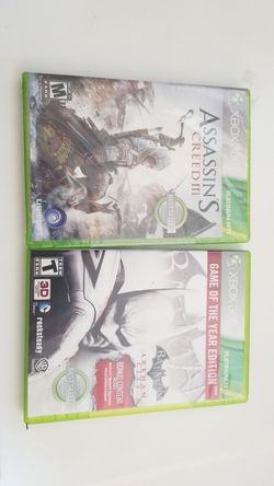 Xbox 360: Sealed ASSASSIN's Creed & Game of the of year: Batman Arkham City