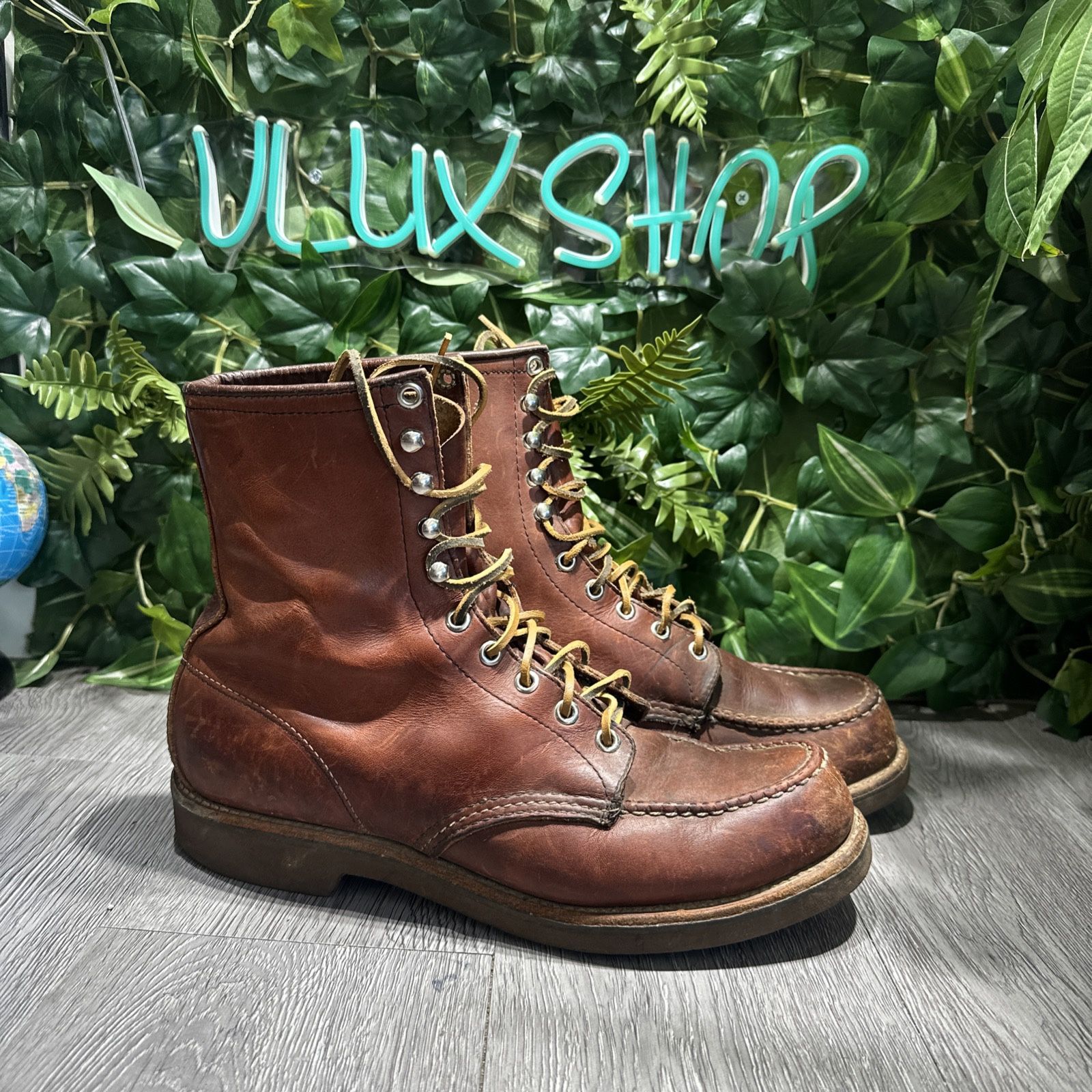 Vintage RED WING 214 6 Inch Classic Moc Toe Leather Boots Size Men's US 11