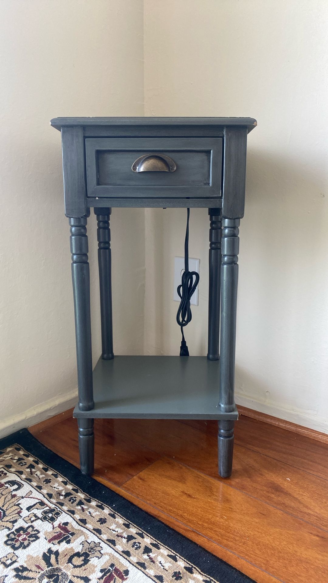 Mini Deco Table With Extension Cords On The Back