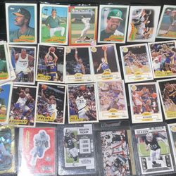 NBA NFL MLB Oakland Raiders A’s Golden State Card Lot (40) Jackson, Crosby , Hardaway , Mullin, Henderson,Stewart, + more  x 40 cards Oakland Coliseum