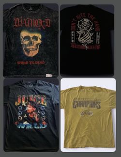 4 Mens T shirts Size M