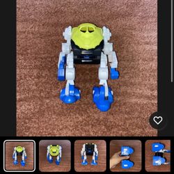 Fisher price imaginext space robot exosuit exoskeleton white blue yellow 2008
