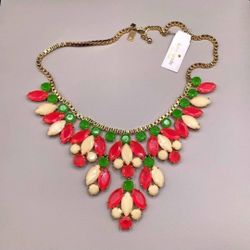 NWT Kate Spade Marquee Gold Plated Statement Necklace 