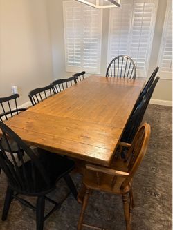 Wooden kitchen table
