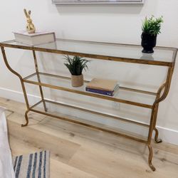 Metal & glass console table
