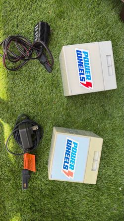 Two Power Wheels 12-Volt Batteries with chargers