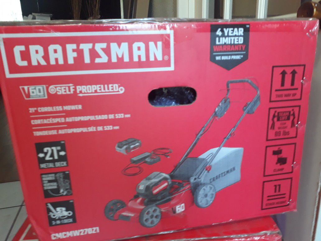 Craftman 60v self propelled lawn mower