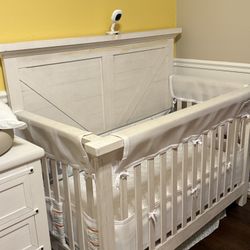 Westfield 50" Wide Traditional 4-in-1 Convertible Crib, Brushed White