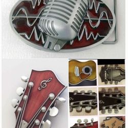 Music musician microphone singer guitars drums belt buckles bolo Ties All sold separately SHIPPING Available