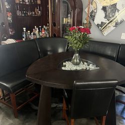 Table With Booth And Chair 