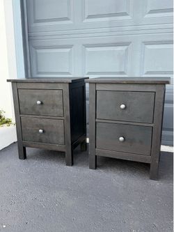 Pair of IKEA 2-Drawer Chest in Black | Modern Minimalist Style