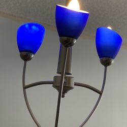 Blue Retro Chandelier  - GREAT CONDITION !!!! 