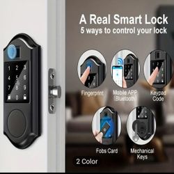 Door lock With Finger Print Smart And You Can Open In 5 Different Ways