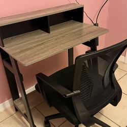 Computer desk with chair