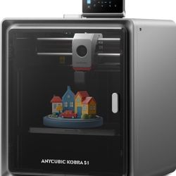 Anycubic Kobra S1 3D Printer Only, Support Multi Color Printing Needs ACE Pro, Max 600mm/s High Speed High Precision Anycubic App One-Click Printing U