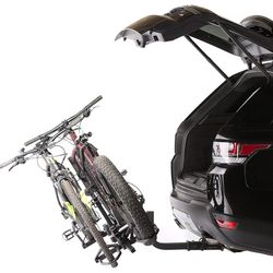 (NEW) $109 (KAC) 2-Bicycle Rack for Car, SUV, Hatchback Mount for 2” Anti-Wobble Hitch, Heavy Duty Bike Carrier