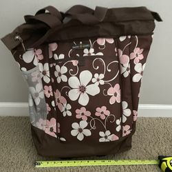 Rolling Trolley Suitcase Luggage Travel Bag Retractable Handle Floral