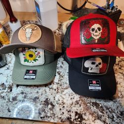 Leather Patched Hats