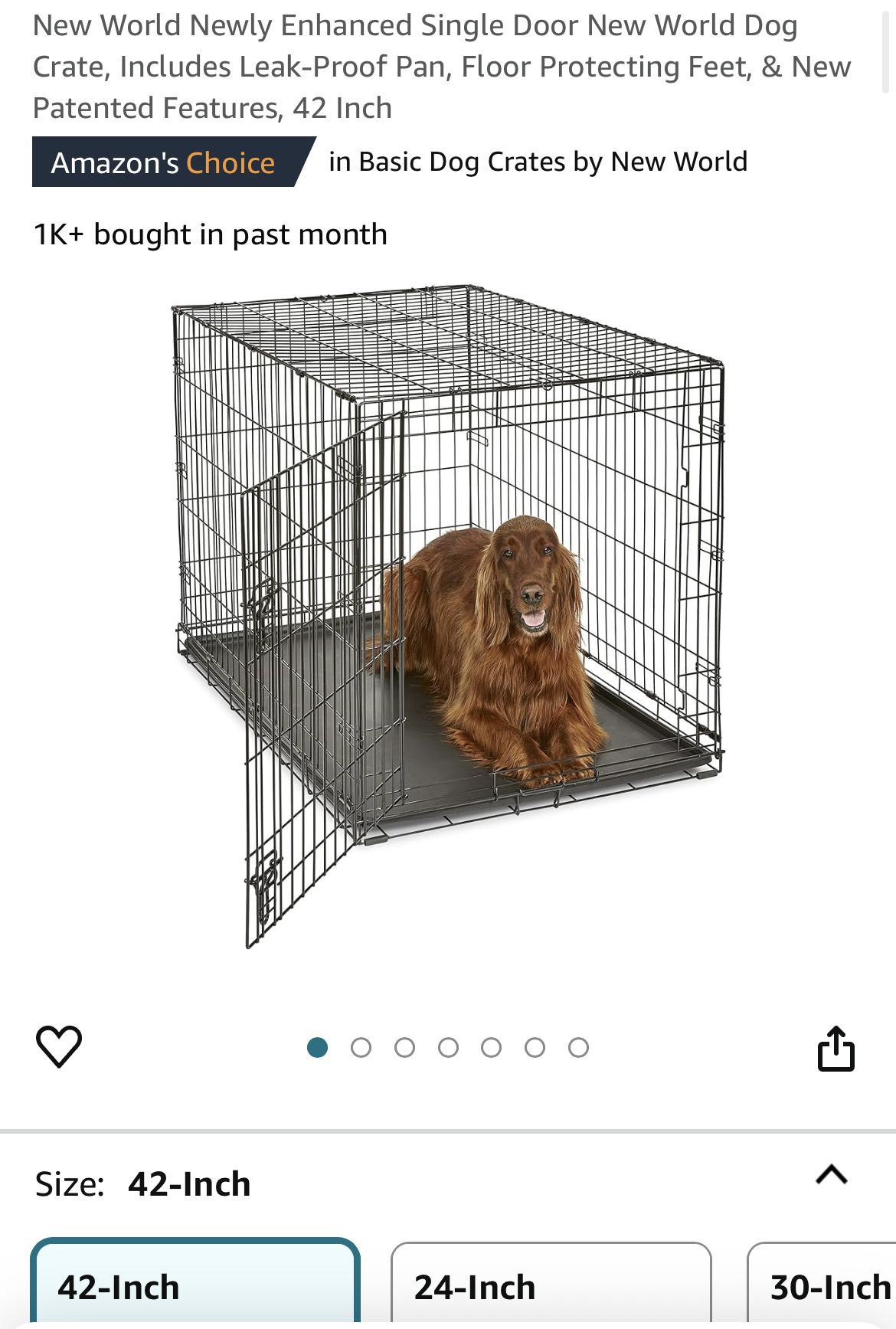 New Dog Crate 42inch